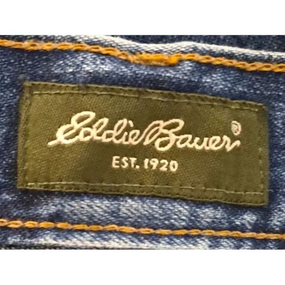Eddie Bauer Cropped Jeans Womens Size 12 High Rise Waisted Mom Blue Denim - Picture 9 of 12